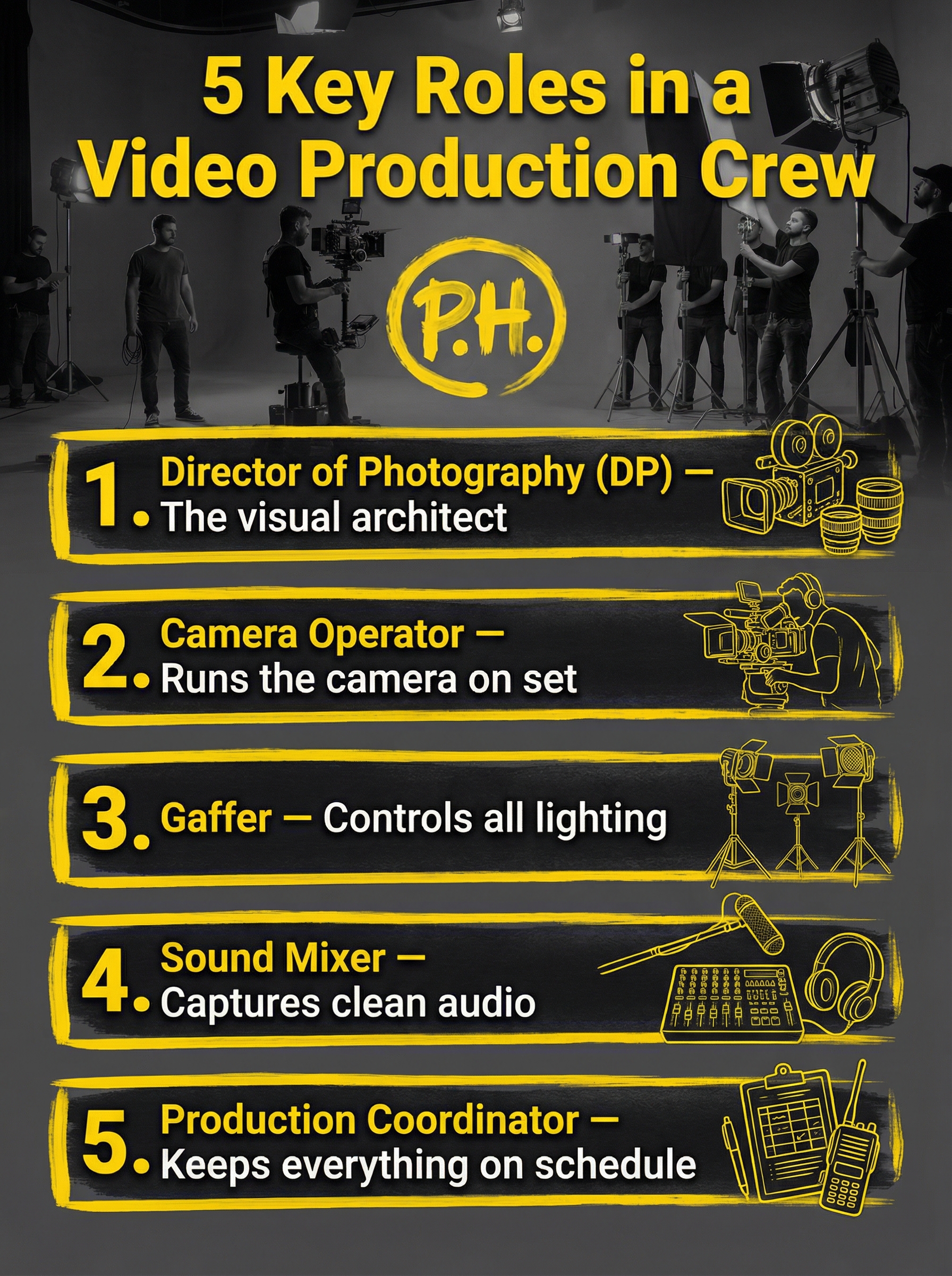 5 Key Roles in a Video Production Crew — ProductionHelp.io