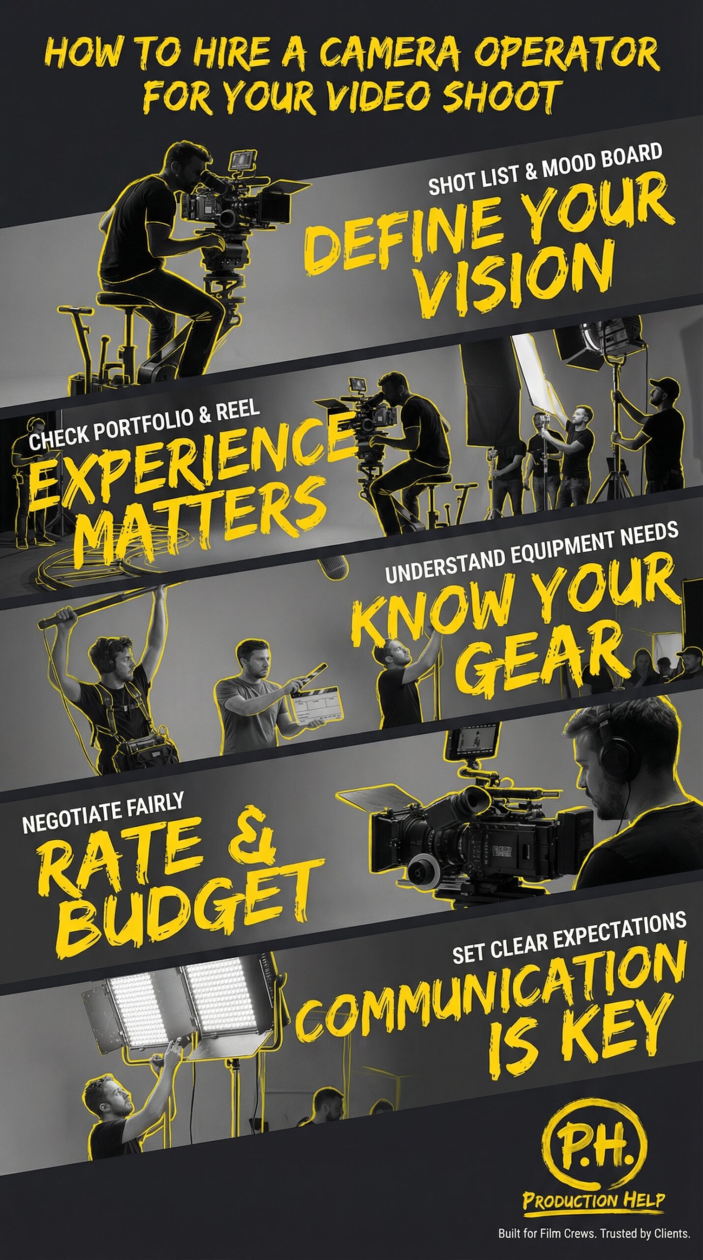 Key production facts infographic — ProductionHelp.io