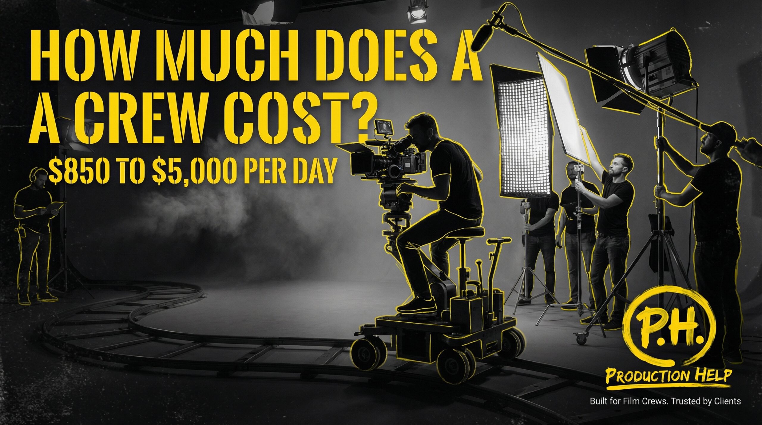 Professional video production crew on set — ProductionHelp.io