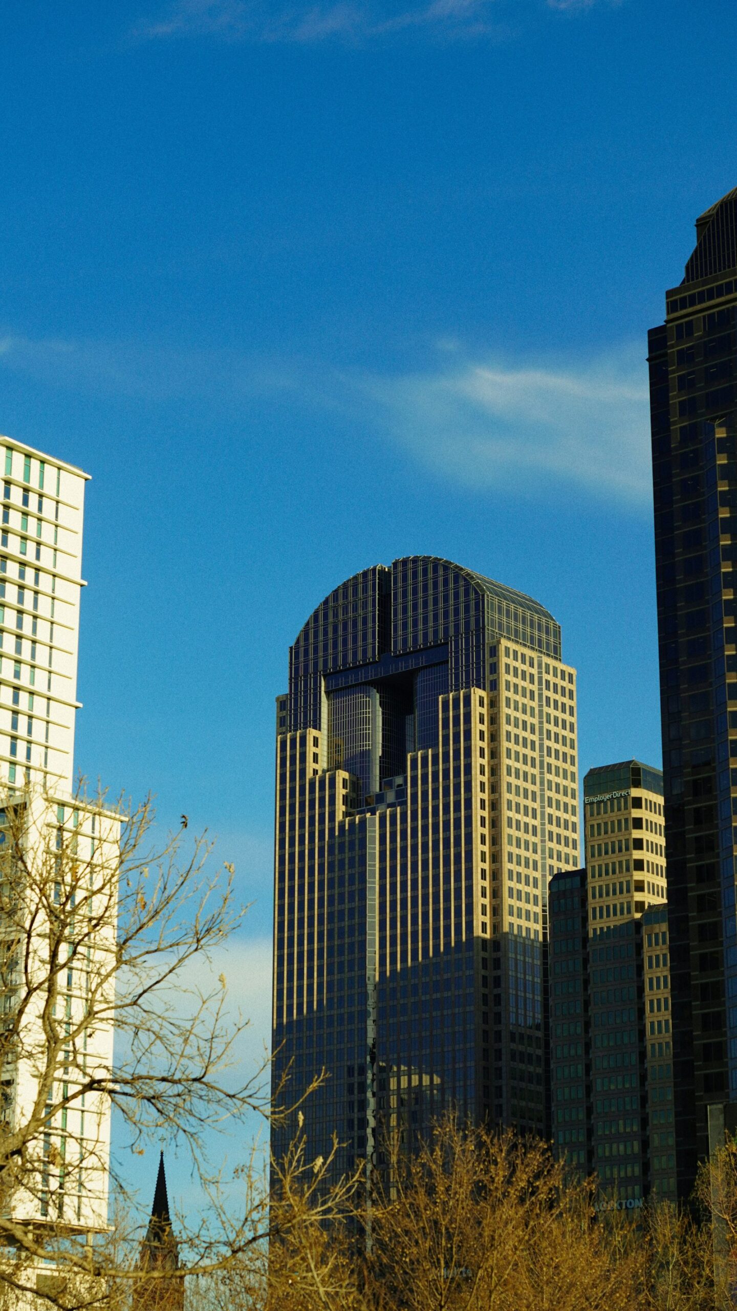 Tall office towers in downtown Dallas