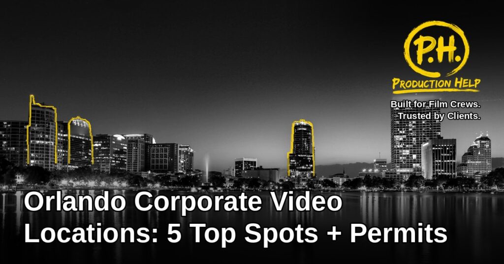 Orlando skyline illustration for corporate video filming locations guide