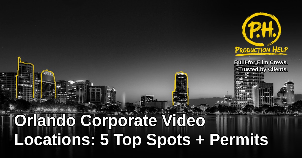 Orlando skyline illustration for corporate video filming locations guide